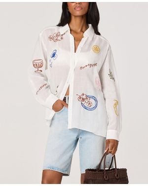 Astr Trace Collared Shirt - White