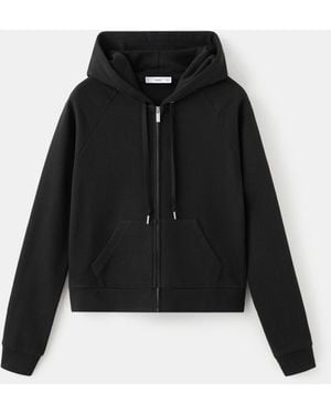 Mango Hood Detail Cotton Pajama Sweatshirt - Black