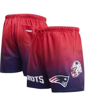 Pro Standard Â Navy/red New England Patriots Ombre Mesh Shorts