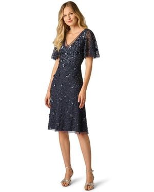 sachin and babi light blue dress Adrianna Papell Flutter Sleeve Dresses for Women