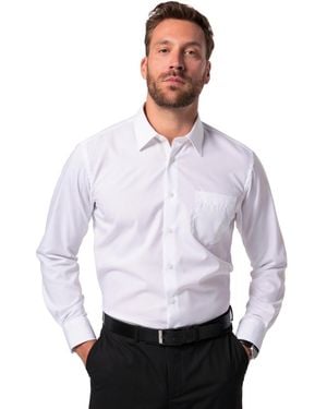 JP1880 Big & Tall Non-iron Comfort-fit Dress Shirt - White