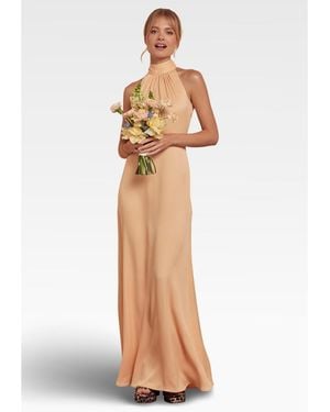 Maids To Measure Tilly Satin High Neck Bridesmaid Dress - White