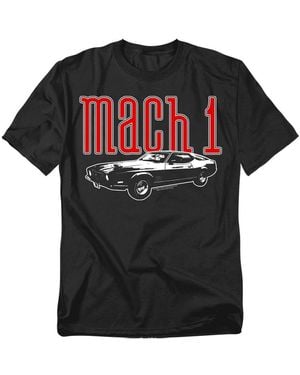 Mustang Logovision Ford Mach 1 T Shirt - Black