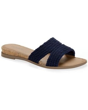 Style & Co. Everlyy Rope Slip-on Slide Sandals - Blue