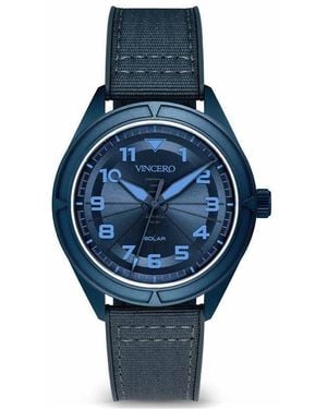 Vincero The Stratos – Solar Titanium Watch 43mm - Blue