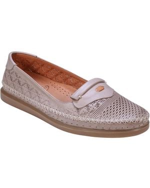 Cools 21 Ginger Perforated Leather Flats - Brown
