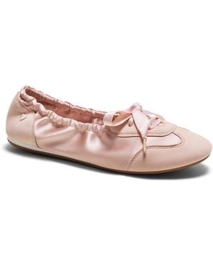 VIVAIA Yanka Round-toe Satin Sneakerina - Pink