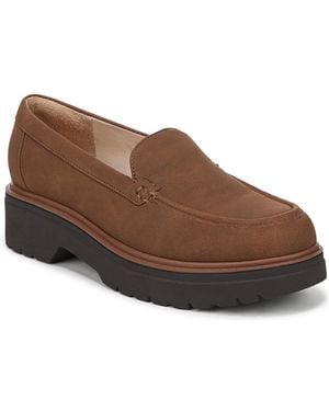 Dr. Scholls Bring Love Lug Sole Faux Leather Loafers - Brown