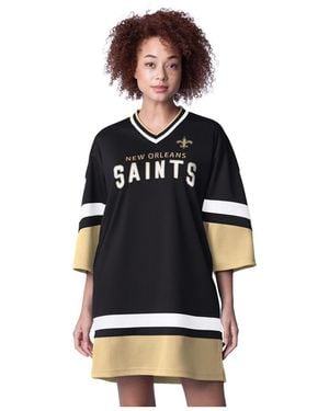 Starter New Orleans Saints Slap Shot 3/4 Sleeve Sneaker Dress - Blue