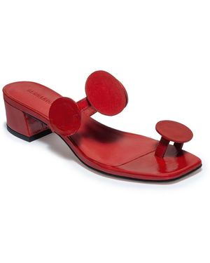 Bernardo Jupiter Moon Low Heel Sandal - Red