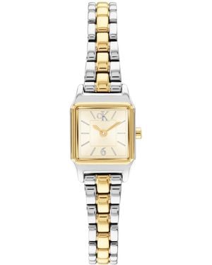 Calvin Klein Quartz Soft Form Two-tone Stainless Steel Bracelet Watch 17.1mm - Metallic