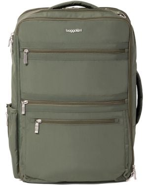 Baggallini Modern Convertible Small Backpack Messenger - Green