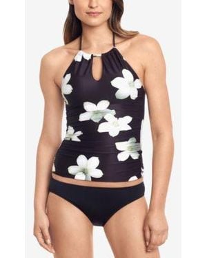 Ralph Lauren Lauren By Ralph Lauren Floral Print Halterkini Hipster Bikini Bottoms - Blue