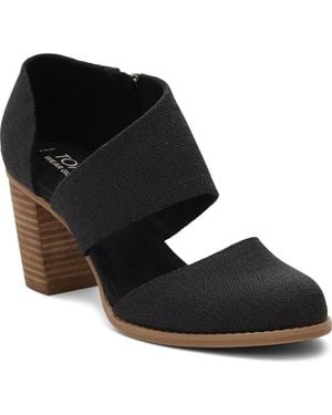 TOMS Milan Closed Toe Heel Sandals - Black