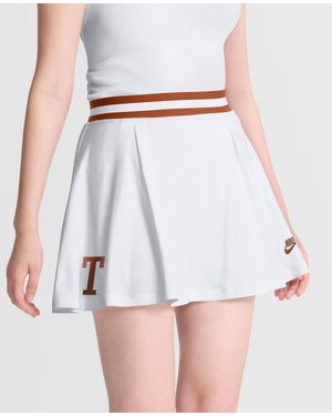 Nike Texas Longhorns Pleated High-waisted Skort - White