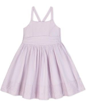 Hope & Henry Big Girls Heirloom Sleeveless Special Occasion Sundress - Purple