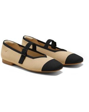 VIVAIA Margot Mary Jane Square-toe Ballet Flats - White