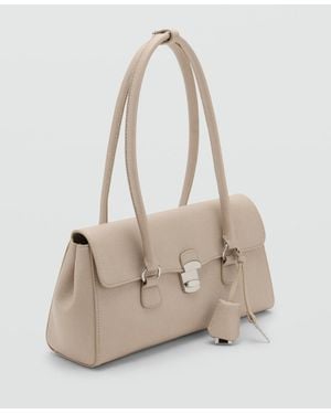 Mango City Flap Shoulder Bag - Natural