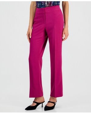 Kasper Petite Full-length Mid-rise Pants - Pink