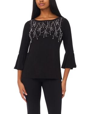 Msk Boat Neck Top - Black