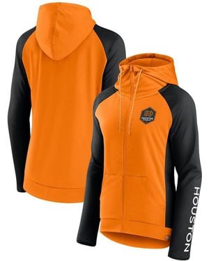 Fanatics Houston Dynamo Fc Interlock Lightweight Full-zip Jacket - Orange