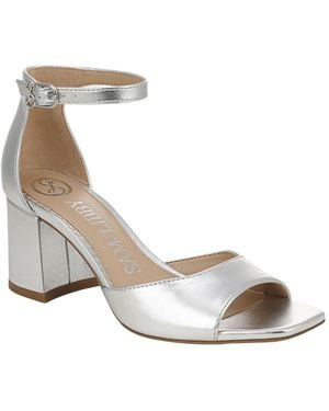 Sam & Libby Leanne Block Heel Dress Sandals - Metallic