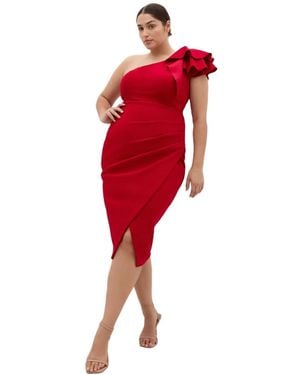 red one shoulder dress macys Women's Red Semi-Formal Cocktail & Party Dresses