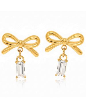 Lola Ade Colette -tone Bow Stud Earrings - Metallic