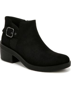 Bzees Oasis Washable Block Heel Casual Booties - Black