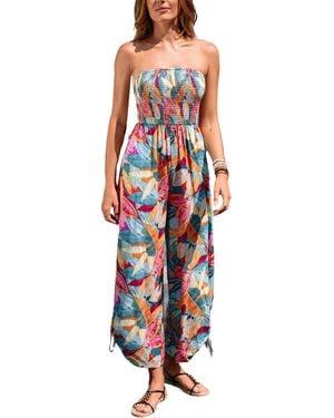 CUPSHE Paradise Found Tropical Jumpsuit - Red