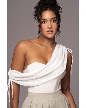 JLUXLABEL New Obsession Draped Top - White
