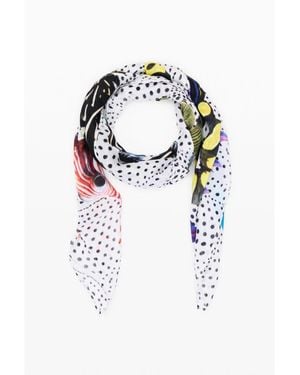 Desigual Mr. Christian Lacroix Scarf - White