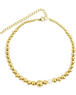 Rebl Jewelry Kai Beaded Necklace - Metallic