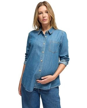 Ingrid & Isabel Ingrid + Isabel Denim Button Down Shirt - Blue
