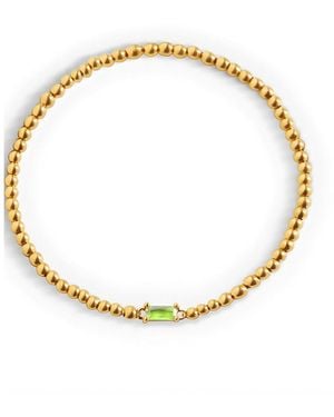 Mint & Lily Gold Tone Beaded Birthstone Bracelet - Metallic