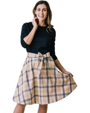 Hope & Henry French Skater Dress - Black