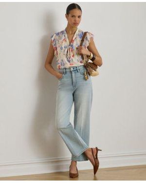 Ralph Lauren High Rise Straight Ankle Jeans - White