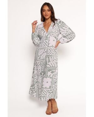 Petal & Pup Kolby Long Sleeve Midi Dress - White