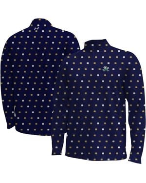 Under Armour Notre Dame Fighting Irish Gameday Armourfuse Half-zip Jacket - Blue