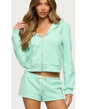 Edikted Lynette Zip Up Hoodie - Green