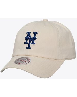 Mitchell & Ness And New York Mets Off-season 1904 Strapback Adjustable Hat - White