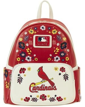 Loungefly And St. Louis Cardinals Floral Mini Backpack - Red