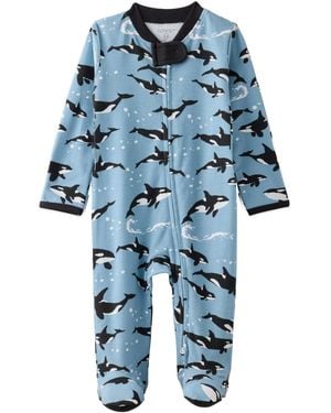 Butterblu Baby Scout Sleep And Play Bodysuit - Blue