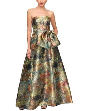 JS Collections Mabel A-line Gown - Green