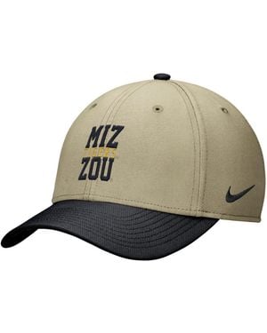 Nike Beige/black Missouri Tigers Dri-fit Swooshflex Hat - Multicolor