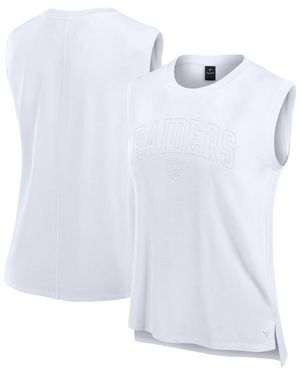 Fanatics Las Vegas Raiders Studio Gym Tank Top - White