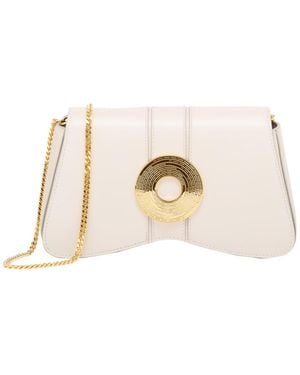 Aranyani Marquise Italian Calf Leather Structured Handbag - Natural