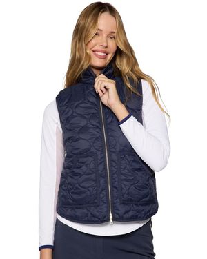 G Lifestyle Clothing G Lifestyle Double Zip Padded Vest - Blue