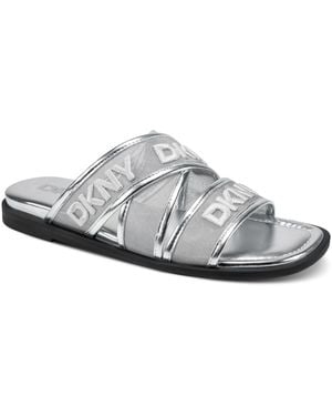 DKNY Cerelia Slip-on Flat Sandals - Gray