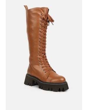 LONDON RAG Mad Mood Chunky Lace-up Boot - White